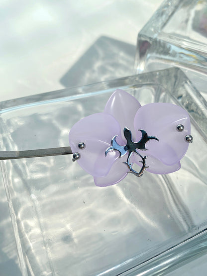 Fervooor Spiked Orchid 3D printing silver hairpin