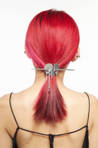 40% OFF! Fervooor Weeping Blood Skull hairpin